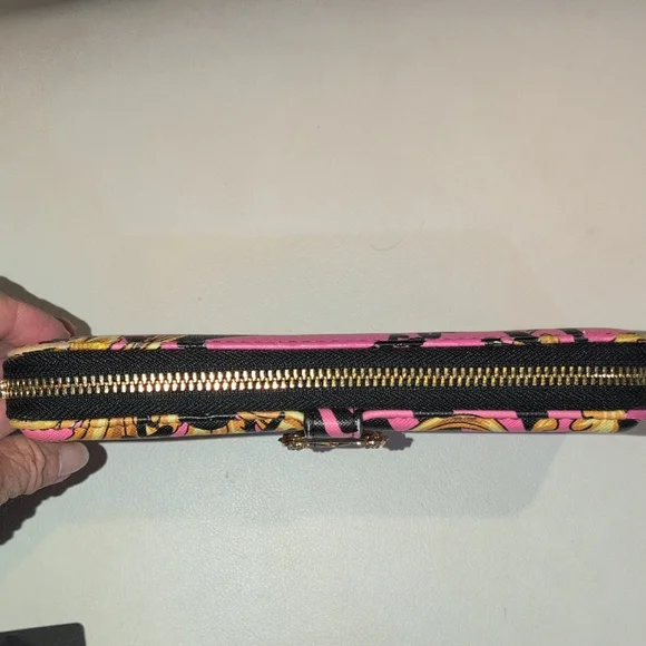 Versace Jeans Couture Pink, Gold, and Black Wallet - Picture 16 of 16